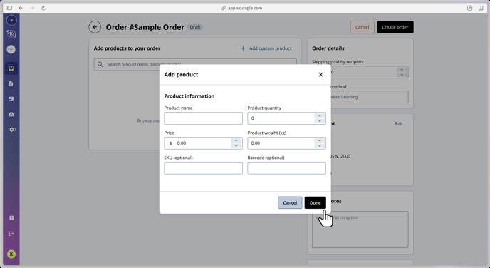 product information